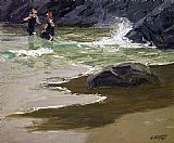 Bathers by a Rocky Coast by Edward Henry Potthast